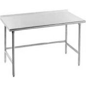 Advance Tabco TFMS-3011 16 Gauge Work Table 304 Stainless Steel 1-1/2" Backsplash SS Frame 32x30