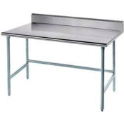 Advance Tabco TKLG-246 14 Gauge Work Table 304 Stainless Steel - 5" Backsplash Galv Frame 72 x 24