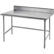 Advance Tabco TKSS-245 14 Gauge Work Table 304 Stainless Steel - 5" Backsplash SS Frame 60"W x 24"D