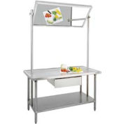 Advance Tabco VSS-DT-36 16 Gauge Demo Table 304 Stainless Steel - Adjustable Undershelf 60"W x 36"D
