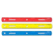 Westcott® Plastic English and Metric School Ruler, 12" Long, Assorted Colors, 1 Each