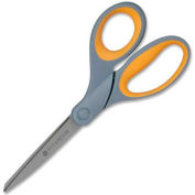 Westcott® Titanium Bonded Scissors, 8"L Straight, Gray/Yellow, 2/Pack