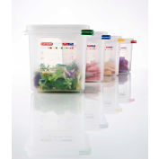 Araven 03021 - Food Container, Airtight, W/Lid, PP, 1.1 Qt., 1/9 Size, Colorclip®, Transparent - Pkg Qty 6