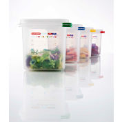 Araven 03023 - Food Container, Airtight, W/Lid, PP, 1.2 Qt., 1/6 Size, Colorclip®, Transparent - Pkg Qty 6