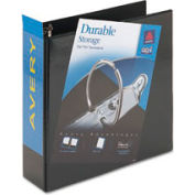 Durable Slant Easy Insert Ring View Binders, 4" Large Capacity, Black