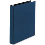 Durable Round Ring Reference Binder For 11X8-1/2 Sheets, 1" Capacity, Blue