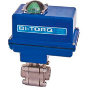 BI-TORQ 1-1/4" 3-Pc SS NPT Fire Safe Ball Valve W/Dbl. Acting Pneum. Actuator