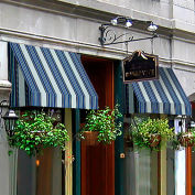 Awntech CN34-8NGW, Window/Entry Awning 8' 4 -1/2"W x 4'D x 3' 8"H Navy/Gray/White
