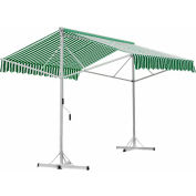 Awntech RICH10-FW, Retractable Awning Free Standing Manual 10'W x 16'D x 8'H Forest/White