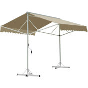 Awntech RICH10-L, Retractable Awning Free Standing Manual 10'W x 16'D x 8'H Linen