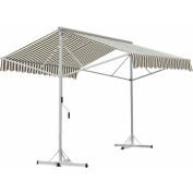 Awntech RICH10-LW, Retractable Awning Free Standing Manual 10'W x 16'D x 8'H Linen/White