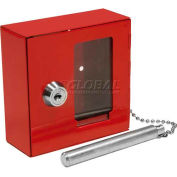 Barska Breakable Emergency Key Box with Attached Hammer B Style, 3-15/16&quot;W x 1-9/16&quot;D x 3-15/16&quot;H