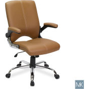 AYC Group Versa Customer Salon Chair - Vinyl-Leather - Cappuccino