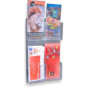 Global Approved 252063, Wall Mount Brochure HLR W/4 Pockets, 9.5"W x 16"H, CLR
