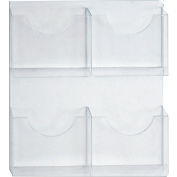 Global Approved 252096, 4 Pocket Magazine/Letter Holder, 18-7/8"W x 1-1/2"D x 21-1/2"H
