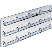 Global Approved 252223 12-Pocket Wall Mount Business Card Holder, 17.25" x 8.5"