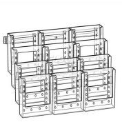 Global Approved 252323 12-Pocket Bi-Fold Size Wall Mount Display, 19" x 15", Acrylic ,1 Piece