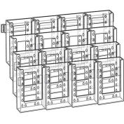 Global Approved 252324 16-Pocket Tri-Fold Size Wall Mount Display, 19" x 15", Acrylic ,1 Piece