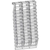 Global Approved 252326 36-Pocket Bi-fold Size Wall Mount Display, 19" x 38", Acrylic ,1 Piece