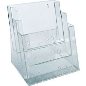 Global Approved 252378, Three-Tier Brochure Holder, 9-1/4"W x 6"D x 13-1/4"H