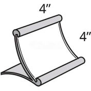 Global Approved 300885 Curved Countertop Sign Holder, 4" x 4", Metal ,1 Piece