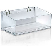 Global Approved 556113 Acrylic Divider Bin For Pegboard/Countertop, 13.5" x 4", Clear ,1 Piece