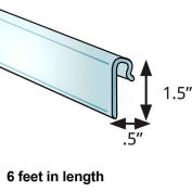 Azar Displays 600073-CLR 1.5" High Gridwall Extrusion, 6' Long, Clear