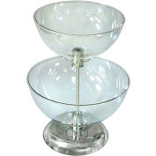 Azar Displays 720204, Two-Tier Countertop Bowl Display, 12"W x 12"D x 16"H
