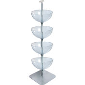 Azar Displays 751604, Four-Tiered Bowl Floor Display, 16"W x 16"D x 60"H