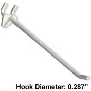 Global Approved 800078-WHT 8" Opaque Plastic Hook, White