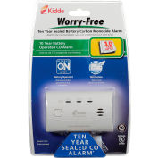 Kidde C3010 Worry-Free 10-Year Sealed Lithium Battery Operated CO Alarm