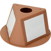 Inventory Control Cone W/ Dry Erase Decals, Tan