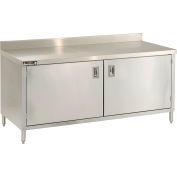 Aero Manufacturing 3TSBOHD-30132-D 132"W x 30"D Deluxe Cabinet with 4" Backsplash, Hinged Doors
