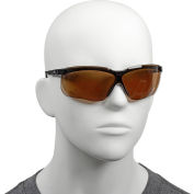 Uvex® S3201HS Genesis Anti Fog Safety Glasses, Black Frame, Espresso HS Lens