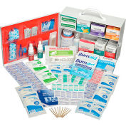 Global Industrial First Aid Kit - 2 Shelf Steel Cabinet, ANSI Compliant, 50-75 Person