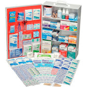 Global Industrial First Aid Kit - 4 Shelf Steel Cabinet, ANSI Compliant, 100-150 Person
