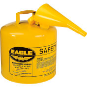 Eagle Type I Safety Can - 5 Gallon with Funnel - Yellow