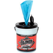 GP Brawny Industrial Blue Wet Hand Towels, 84 Towels/Pail, 6 Pails/Case