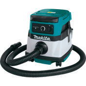 Makita XCV04Z 18V X2 36V Cordless/Corded 2.1 Gal HEPA Filter Dry Dust Vacuum w/ Adapters, Tool Only