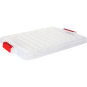 Quantum Heavy-Duty Latch Container Lid LID1915-CL - 21-7/8" L x 16-1/4"W x 1-1/2"H Clear - Pkg Qty 6
