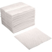 Global Industrial™ Hydrocarbon Based Oil Sorbent Pad, Medium Weight,15" x 18", White, 100/Pack