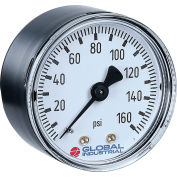 Global Industrial 1-1/2" Pressure Gauge, 160 PSI, 1/8" NPT CBM, Steel