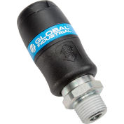 Global Industrial Safety Quick Coupling, Industrial Interchange, 3/8" MNPT - Pkg Qty 10