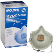 Moldex 2700N95 2700 Series N95 Particulate Respirator, HandyStrap & Ventex Valve, M/L, 10/Box