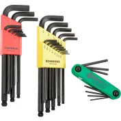 Eklind Inbusschlüssel-Set Short Series – 18-teilig, 0,028–5/8 Zoll, In Metall-Box, Made In USA