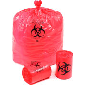 Linear Low Density Red Infectious Waste Liner, 1.5 mil, 37" x 50", Pkg Qty 60