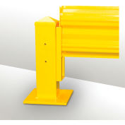 Hallowell Steel Guardrail - Lift-Out Adapter (Pair), 4.5" x 0.5" x 15", Safety Yellow