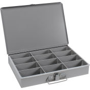 Durham Steel Scoop Compartment Box 211-95 - 12 Compartment, 13-3/8x9-1/4x2 - Pkg Qty 6
