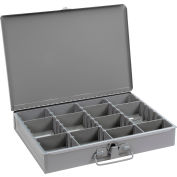 Durham Steel Scoop Compartment Box 215-95 - Adjustable Compartment, 13-3/8 x 9-1/4 x 2 - Pkg Qty 6