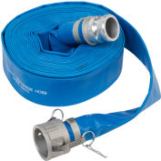 Apache 98138047 2" x 50' PVC Lay Flat Discharge Hose w/ C x E Aluminum Cam & Groove Fittings